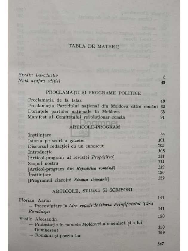 Gandirea romaneasca in epoca pasoptista, 2 vol. (semnata)