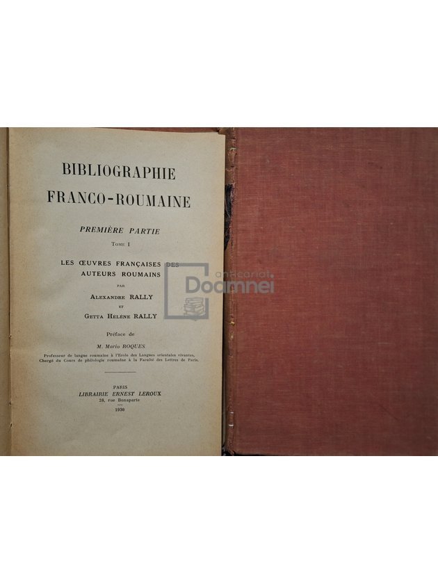 Bibliographie franco-roumaine, 2 vol.