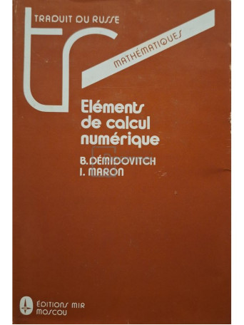 B. Demidovitch - Elements de calcul numerique - 1987 - Cartonata