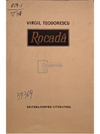 Virgil Teodorescu - Rocada - 1967 - Brosata