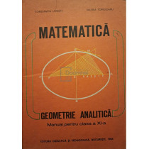 Matematica - Geometrie analitica - Manual pentru clasa a XI-a