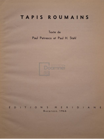 Paul Petresco - Tapis Roumains - 1966 - Cartonata