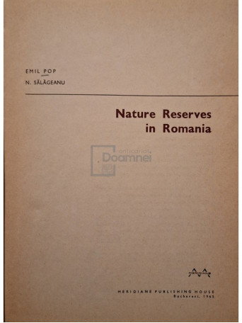 Emil Pop - Nature Reserves in Romania - 1965 - Cartonata