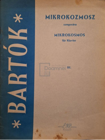 Bartok Bela - Mikrokozmosz zongorara, vol. 3 - Brosata