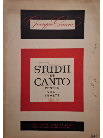 Octav Cristescu - Studii de canto pentru voci inalte - 1963 - Brosata