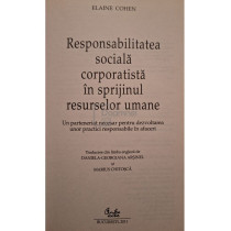 Responsabilitatea sociala corporatista in sprijnul resurselor umane