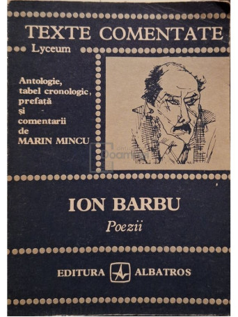 Marin Mincu - Ion Barbu - Poezii (semnata) - 1975 - Brosata