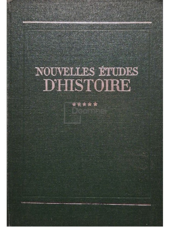 Nouvelles etudes d'histoire, 5 vol. - 1955 - Cartonata