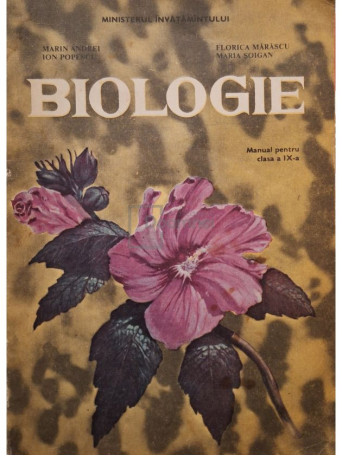 Marin Andrei - Biologie - Manual pentru clasa a IX-a - 1993 - Brosata