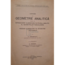 Lectiuni de geometrie analitica, editia I