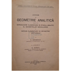 Lectiuni de geometrie analitica, editia I