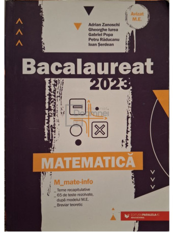 Adrian Zanoschi - Bacalaureat 2023 - Matematica mate-info - 2022 - Brosata