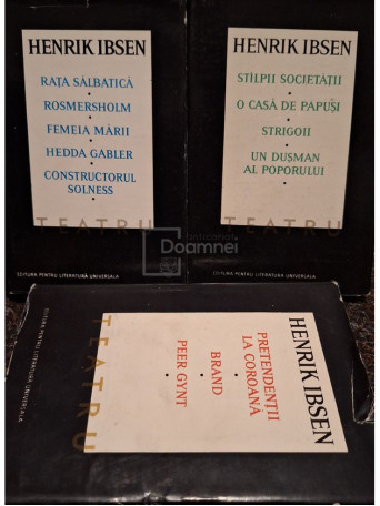 Henrik Ibsen - Teatru, 3 vol. - 1966 - Cartonata