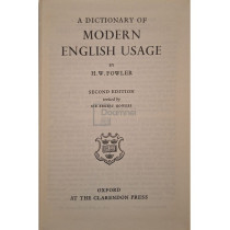 A dictionary of modern english usage