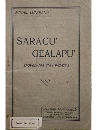 Mihail Lungianu - Saracu' Gealapu' - 1928 - Brosata