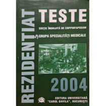 Rezidentiat - Teste 2004, grupa specialitati medicale