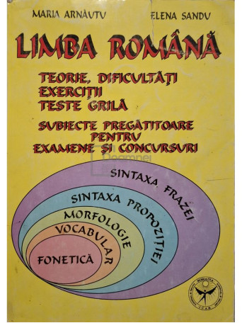 Maria Arnautu - Limba romana. Teorie, dificultati, exercitii, teste grila, subiecte pentru examene si concursuri - 2002 - Brosata