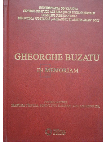 Marusia Cirstea - Gheorghe Buzatu in memoriam - 2014 - Cartonata