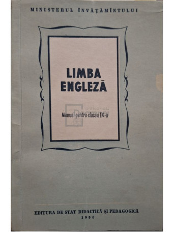 Limba engleza - Manual pentru clasa a IX-a - 1956 - Brosata