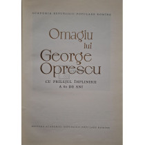 Omagiu lui George Oprescu