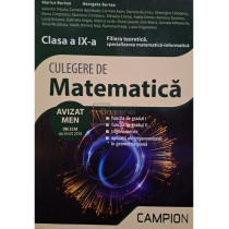 Culegere de matematica, clasa a IX-a - Filiera teoretica