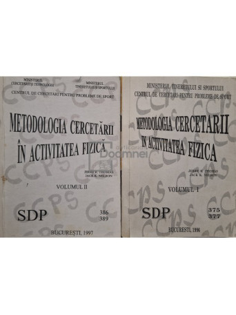 Jerry R. Thomas - Metodologia cercetarii in activitatea fizica, 2 vol. - 1996 / 1997 - Brosata