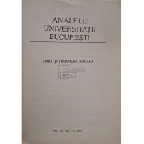 Analele Universitatii Bucuresti, anul XXI, nr. 1-2 (semnata)