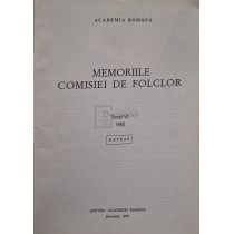 Memoriile comisiei de folclor, tomul VII, 1993