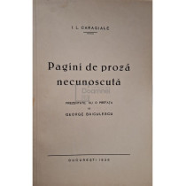 Pagini de proza necunoscuta