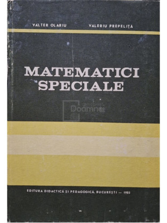 Valter Olariu - Matematici speciale - 1985 - Cartonata