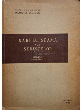 Dari de seama ale sedintelor, vol. LIII/3 1965-1966 - 1968 - Brosata