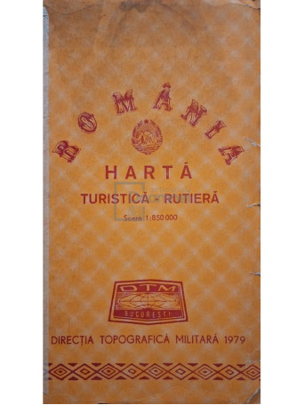 Romania - Harta turistica-rutiera (Scara 1:850 000) - 1979 - Brosata