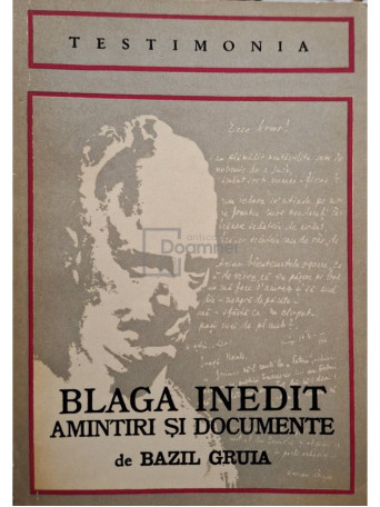 Bazil Gruia - Blaga inedit: Amintiri si documente - 1974 - Brosata