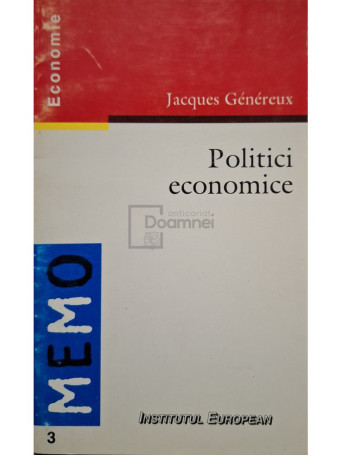 Jacques Genereux - Politici economice - 1997 - Brosata