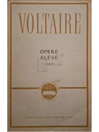 Voltaire - Opere alese, vol. 3 - 1960 - Brosata (paperback)