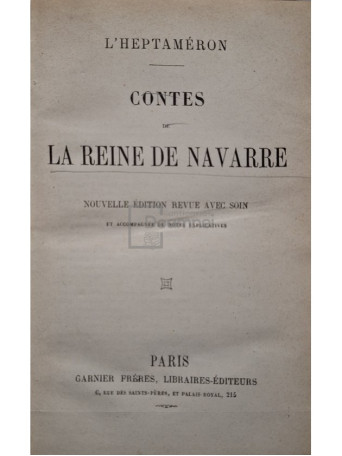 L'Heptameron - Contes de la Reine de Navarre - Editie interbelica - Cartonata