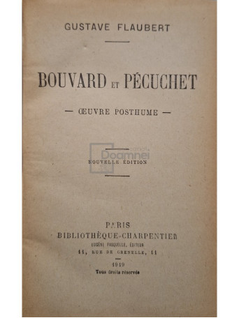 Gustave Flaubert - Bouvard et Pecuchet - 1919 - Cartonata (Hardcover)