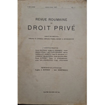 Revue roumaine de droit prive, nr. 1