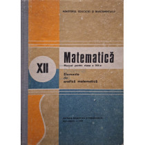 Matematica - Manual pentru clasa a XII-a - Elemente de analiza matematca