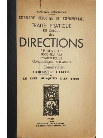 Georges Muchery - Traite pratique de calcul des directions - 1936 - Brosata