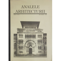 Analele arhitecturii, anul 1, nr. 1