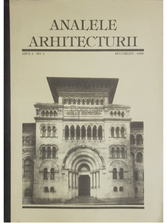 Analele arhitecturii, anul 1, nr. 1 - 1998 - Brosata