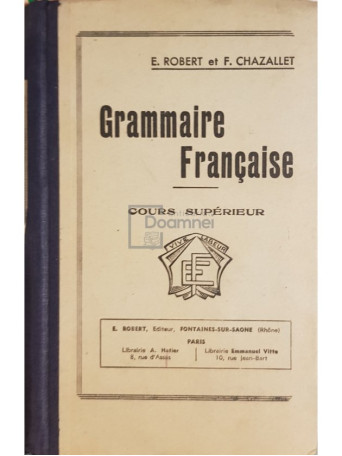 E. Robert - Grammaire francaise. Cours superieur - Cartonata