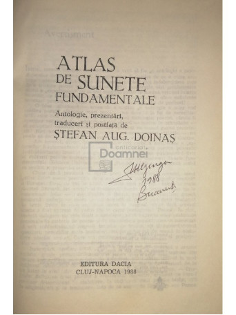 Stefan Aug. Doinas - Atlas de sunete fundamentale - 1988 - Cartonata