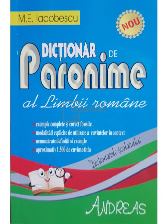 M. E. Iacobescu - Dictionar de paronime al limbii romane - 2019 - Brosata