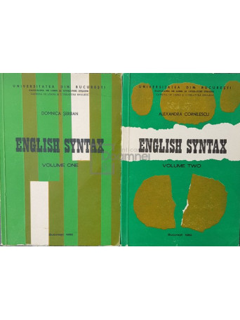 Alexandra Cornilescu - English syntax, 2 vol. - 1982 - Brosata