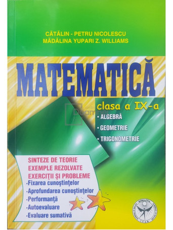 Calin-Petru Nicolescu - Matematica - clasa a IX-a - 2018 - Brosata