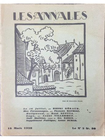 Les Annales - 15 mars 1929 - 1929 - Brosata