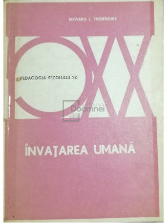 Edward L. Thorndike - Invatarea umana - 1983 - Brosata