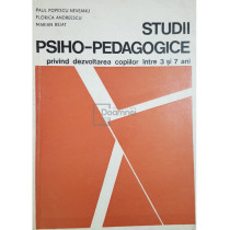 Studii psiho-pedagogice privind dezvoltarea copiilor intre 3 si 7 ani